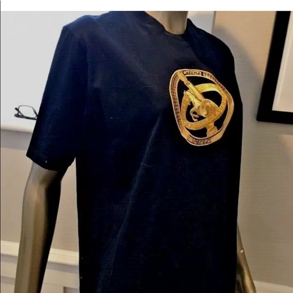 CELINE PARIS M Top LOGO T shirt Made in italy - Picture 3 of 8